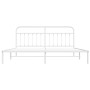 Estructura de cama de metal con cabecero blanco 193x203 cm de vidaXL, Camas y somieres - Ref: Foro24-352633, Precio: 129,75 €...