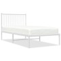 Estructura de cama de metal con cabecero blanco 90x190 cm de vidaXL, Camas y somieres - Ref: Foro24-350923, Precio: 68,86 €, ...