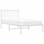 Estructura de cama de metal con cabecero blanco 90x190 cm de vidaXL, Camas y somieres - Ref: Foro24-350923, Precio: 68,86 €, ...