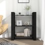 Estantería/divisor de espacios madera pino negro 80x35x91 cm en Librerías y estanterías | Comprar online en Foru.es
