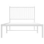 Estructura de cama de metal con cabecero blanco 90x190 cm de vidaXL, Camas y somieres - Ref: Foro24-350923, Precio: 68,86 €, ...
