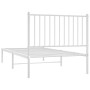 Estructura de cama de metal con cabecero blanco 90x190 cm de vidaXL, Camas y somieres - Ref: Foro24-350923, Precio: 68,86 €, ...