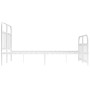 Estructura cama metal cabecero y estribo blanco 140x190 cm de vidaXL, Camas y somieres - Ref: Foro24-352645, Precio: 128,50 €...