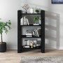 Estantería/divisor de espacios madera pino negro 80x35x125 cm en Librerías y estanterías | Comprar online en Foru.es