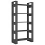 Estantería/divisor de espacios madera maciza gris 80x35x160 cm en Librerías y estanterías | Comprar online en Foru.es