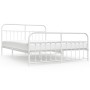 Estructura cama metal con cabecero y pie cama blanco 183x213 cm de vidaXL, Camas y somieres - Ref: Foro24-352650, Precio: 145...
