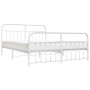 Estructura cama metal con cabecero y pie cama blanco 183x213 cm de vidaXL, Camas y somieres - Ref: Foro24-352650, Precio: 145...