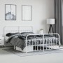 Estructura cama metal con cabecero y pie cama blanco 183x213 cm de vidaXL, Camas y somieres - Ref: Foro24-352650, Precio: 145...