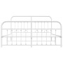 Estructura cama metal con cabecero y pie cama blanco 183x213 cm de vidaXL, Camas y somieres - Ref: Foro24-352650, Precio: 145...