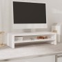 Soporte de monitor madera maciza de pino blanco 50x24x13 cm en Muebles TV | Comprar online en Foru.es