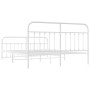 Estructura cama metal con cabecero y pie cama blanco 183x213 cm de vidaXL, Camas y somieres - Ref: Foro24-352650, Precio: 145...