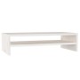 Soporte de monitor madera maciza de pino blanco 50x24x13 cm en Muebles TV | Comprar online en Foru.es