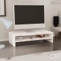 Soporte de monitor madera maciza de pino blanco 50x24x13 cm en Muebles TV | Comprar online en Foru.es