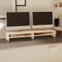 Soporte de monitor madera maciza de pino 100x24x13 cm en Muebles TV | Comprar online en Foru.es
