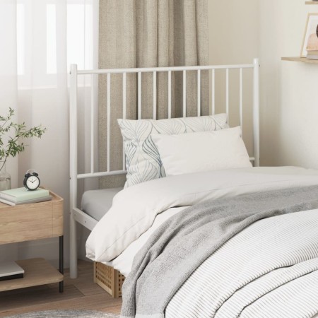Cabecero de metal blanco 90 cm de vidaXL, Cabeceros y pies de cama - Ref: Foro24-350959, Precio: 25,10 €, Descuento: %