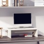 Soporte de monitor madera maciza de pino blanco 50x27x15 cm en Muebles TV | Comprar online en Foru.es