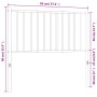 Cabecero de metal blanco 90 cm de vidaXL, Cabeceros y pies de cama - Ref: Foro24-350959, Precio: 25,10 €, Descuento: %