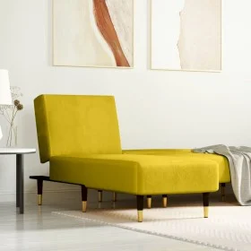 Sofá diván de terciopelo amarillo de vidaXL, Divanes - Ref: Foro24-352806, Precio: 153,89 €, Descuento: %