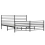Estructura de cama cabecero y estribo metal negro 180x200 cm de vidaXL, Camas y somieres - Ref: Foro24-352341, Precio: 121,08...