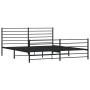 Estructura de cama cabecero y estribo metal negro 180x200 cm de vidaXL, Camas y somieres - Ref: Foro24-352341, Precio: 121,08...
