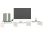 Soporte de monitor madera maciza de pino blanco 80x24x10,5 cm en Muebles TV | Comprar online en Foru.es