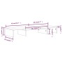 Soporte de monitor madera maciza de pino blanco 80x24x10,5 cm en Muebles TV | Comprar online en Foru.es
