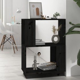 Estantería/divisor de espacios madera pino negro 51x25x70 cm en Librerías y estanterías | Comprar online en Foru.es