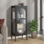 Aparador alto vidrio y acero negro 40x35x105 cm de vidaXL, Aparadores - Ref: Foro24-352999, Precio: 150,62 €, Descuento: %