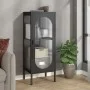 Aparador alto vidrio y acero negro 40x35x105 cm de vidaXL, Aparadores - Ref: Foro24-352999, Precio: 148,60 €, Descuento: %