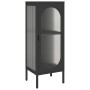 Aparador alto vidrio y acero negro 40x35x105 cm de vidaXL, Aparadores - Ref: Foro24-352999, Precio: 150,62 €, Descuento: %