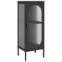 Aparador alto vidrio y acero negro 40x35x105 cm de vidaXL, Aparadores - Ref: Foro24-352999, Precio: 148,60 €, Descuento: %