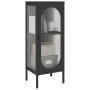 Aparador alto vidrio y acero negro 40x35x105 cm de vidaXL, Aparadores - Ref: Foro24-352999, Precio: 150,62 €, Descuento: %