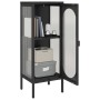 Aparador alto vidrio y acero negro 40x35x105 cm de vidaXL, Aparadores - Ref: Foro24-352999, Precio: 150,62 €, Descuento: %