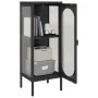 Aparador alto vidrio y acero negro 40x35x105 cm de vidaXL, Aparadores - Ref: Foro24-352999, Precio: 148,60 €, Descuento: %