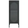 Aparador alto vidrio y acero negro 40x35x105 cm de vidaXL, Aparadores - Ref: Foro24-352999, Precio: 148,60 €, Descuento: %