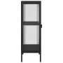 Aparador alto vidrio y acero negro 40x35x105 cm de vidaXL, Aparadores - Ref: Foro24-352999, Precio: 148,60 €, Descuento: %