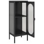 Aparador alto vidrio y acero negro 40x35x105 cm de vidaXL, Aparadores - Ref: Foro24-352999, Precio: 150,62 €, Descuento: %