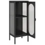 Aparador alto vidrio y acero negro 40x35x105 cm de vidaXL, Aparadores - Ref: Foro24-352999, Precio: 148,60 €, Descuento: %