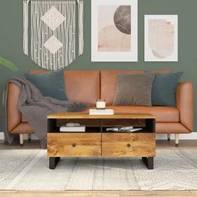 Solid mango wood and plywood coffee table 80x54x40 cm by vidaXL, Coffee table - Ref: Foro24-351957, Price: 154,71 €, Discount: %