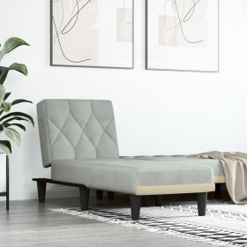 Sofá diván de terciopelo gris claro de vidaXL, Divanes - Ref: Foro24-352860, Precio: 139,60 €, Descuento: %