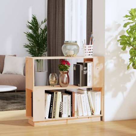 Estantería/divisor de espacios madera maciza pino 80x25x70 cm en Librerías y estanterías | Comprar online en Foru.es