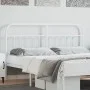 Cabecero de metal blanco 180 cm de vidaXL, Cabeceros y pies de cama - Ref: Foro24-352663, Precio: 44,79 €, Descuento: %