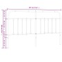 Cabecero de metal blanco 180 cm de vidaXL, Cabeceros y pies de cama - Ref: Foro24-352663, Precio: 45,50 €, Descuento: %
