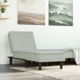 Sofá diván de terciopelo gris claro de vidaXL, Divanes - Ref: Foro24-352835, Precio: 125,13 €, Descuento: %