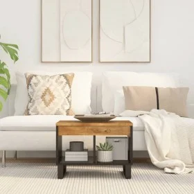 Mesa de centro de madera maciza mango 55x50x40 cm de vidaXL, Mesas de centro - Ref: Foro24-352880, Precio: 68,45 €, Descuento: %