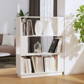 Estantería/divisor de espacios madera pino blanco 80x25x101 cm en Librerías y estanterías | Comprar online en Foru.es