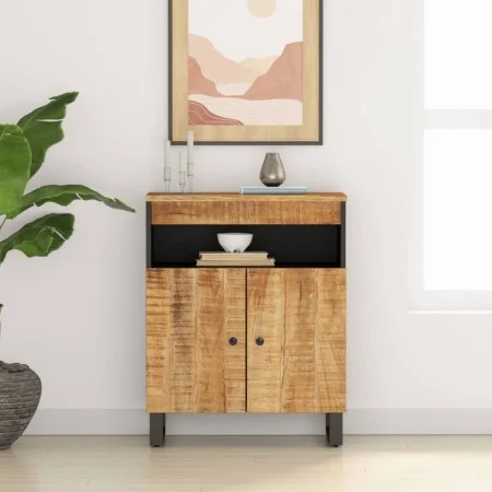 Aparador con 2 puertas madera maciza de mango 60x33x75 cm de vidaXL, Aparadores - Ref: Foro24-352913, Precio: 127,26 €, Descu...