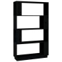 Estantería/divisor de espacios madera pino negro 80x25x132 cm en Librerías y estanterías | Comprar online en Foru.es