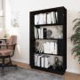 Estantería/divisor de espacios madera pino negro 80x25x132 cm en Librerías y estanterías | Comprar online en Foru.es