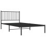 Estructura de cama con cabecero metal negro 100x200 cm de vidaXL, Camas y somieres - Ref: Foro24-350859, Precio: 83,11 €, Des...
